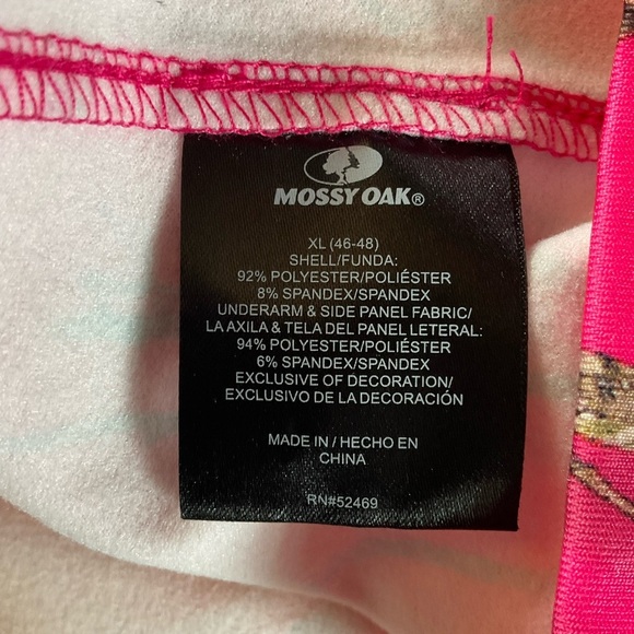 Mossy Oak Realtree Women's 1/4-Zip Performance Long Sleeve Tee Pink Camo Size XL - Picture 8 of 9